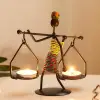 Kadın Figürlü Metal Ferforje Tealight Mumluk