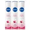 Kadın Sprey Deodorant Fresh Cherry 48 Saat Koruma 150mlx3