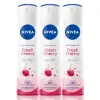 Kadın Sprey Deodorant Fresh Cherry 48 Saat Koruma 150mlx3