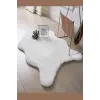 Kalın Beyaz Peluş Yumuşak Post Halı, 80 x 120