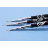 Kapaklı 3lü Liner Nail Art Fırça Seti