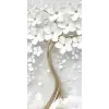 Kapı Giydirme Kapı Sticker Folyosu 3D Beyaz Ağaç 3