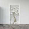 Kapı Giydirme Kapı Sticker Folyosu 3D Beyaz Ağaç 3