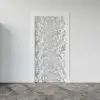 Kapı Giydirme Kapı Sticker Folyosu 3D Beyaz Yapraklar