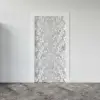 Kapı Giydirme Kapı Sticker Folyosu 3D Beyaz Yapraklar