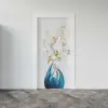Kapı Giydirme Kapı Sticker Folyosu 3D Çiçek ve Kelebek