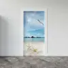 Kapı Giydirme Kapı Sticker Folyosu 3D Deniz Manzarası