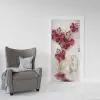 Kapı Giydirme Kapı Sticker Folyosu 3D Kırmızı Gül