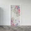 Kapı Giydirme Kapı Sticker Folyosu 3D Papatya