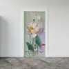 Kapı Giydirme Kapı Sticker Folyosu Çiçek Göl