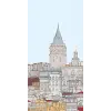Kapı Giydirme Kapı Sticker Folyosu Galata Kulesi Çizim