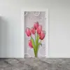 Kapı Giydirme Kapı Sticker Folyosu Kırmızı Gül