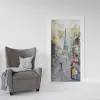 Kapı Giydirme Kapı Sticker Folyosu Paris Sarı Yağlıboya