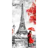 Kapı Giydirme Kapı Sticker Folyosu Paris Yağlıboya