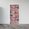 Kapı Giydirme Kapı Sticker Folyosu Pop Art Music Collage