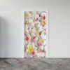 Kapı Giydirme Kapı Sticker Folyosu Taşlar Çiçek Balık