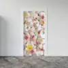 Kapı Giydirme Kapı Sticker Folyosu Taşlar Çiçek Balık
