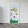 Kapı Giydirme Kapı Sticker Folyosu Uçak Çiçekler