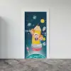 Kapı Giydirme Kapı Sticker Folyosu Uzay Çocuklar
