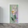 Kapı Giydirme Sticker Folyosu 3D Çiçek Resmi