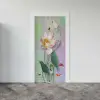 Kapı Giydirme Sticker Folyosu 3D Çiçek Resmi