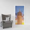 Kapı Giydirme Sticker Folyosu Galata Kulesi