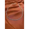 Kararmaz Ince Örme Model Çelik Erkek Kolye Zincir