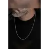 Kararmaz Ince Örme Model Çelik Erkek Kolye Zincir