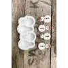 Kardan Adam Mini Dörtlü Silikon Mum Kalıbı