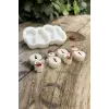 Kardan Adam Mini Dörtlü Silikon Mum Kalıbı