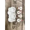 Kardan Adam Mini Dörtlü Silikon Mum Kalıbı