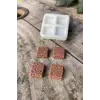 Kare Bisküvi Mum Kalıbı (Silikon)