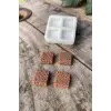 Kare Bisküvi Mum Kalıbı (Silikon)