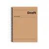 Kareli Sert Kapak Spiralli Draft Defter Kahverengi 17x24