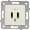 Karre-Meridian Krem USB Şarj Prizi