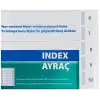 Karton Ayraç 1-10 Rakam A4, Şeffaf