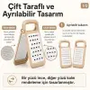 Katlanabilir Ayrılabilir Rende, Çift Taraflı İnce ve Kalın Rendeleme, Paslanmaz Çelik Bıçaklı, Abs Plastik Gövde, Bulaşık Makinesinde Yıkanabilir, Bpa İçermez (Bej)
