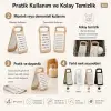 Katlanabilir Ayrılabilir Rende, Çift Taraflı İnce ve Kalın Rendeleme, Paslanmaz Çelik Bıçaklı, Abs Plastik Gövde, Bulaşık Makinesinde Yıkanabilir, Bpa İçermez (Bej)