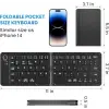 Katlanabilir Kablosuz Bluetooth Klavye, 67 Tuş Makas Mekanizmalı, iOS Android Windows Uyumlu, USB-C Şarjlı, 150 mAh Batarya, 10 m Menzil, Çift Katlanır Taşınabilir Tasarım | (B028 Siyah)