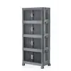 Katlanabilir Modüler Dolap 4 lü 54 cm x 31,7 cm x 127 cm (Antrasit)