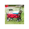 Katlanır Kırmızı Polyester Beach Waggon Taşıma Arabası