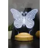 Kelebek Tasarımlı 3D LED Masa Lambası