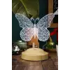 Kelebek Tasarımlı 3D LED Masa Lambası