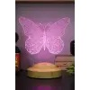 Kelebek Tasarımlı 3D LED Masa Lambası