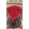 Kırmızı Örgü Bandana