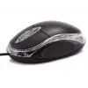 KM-6809 mavi/siyah USB optik mouse, ışıklı