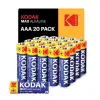Kodak Max 20 Adet Alkalin İnce Pil-AAA-Shrink
