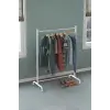 Konfeksiyon askısı, ayaklı askılık, beyaz-mocca