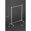 Konfeksiyon askısı, ayaklı askılık, beyaz-mocca
