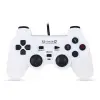 Kontorland Kablolu PC Gamepad – D-Input & X-Input Destekli Çift Titreşimli USB Oyun Kolu (Beyaz)